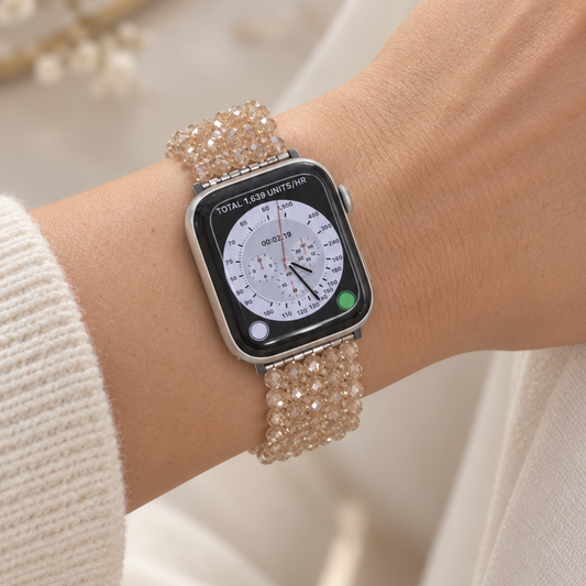 Champagne Radiance Handwoven Watch Band