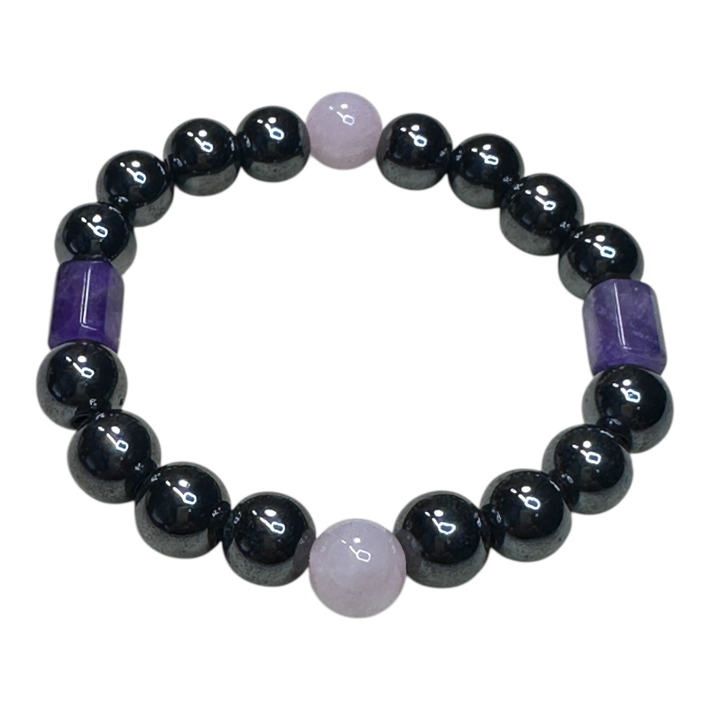 Sacred Shield – Hematite, Rose Quartz & Amethyst Protection Bracelet