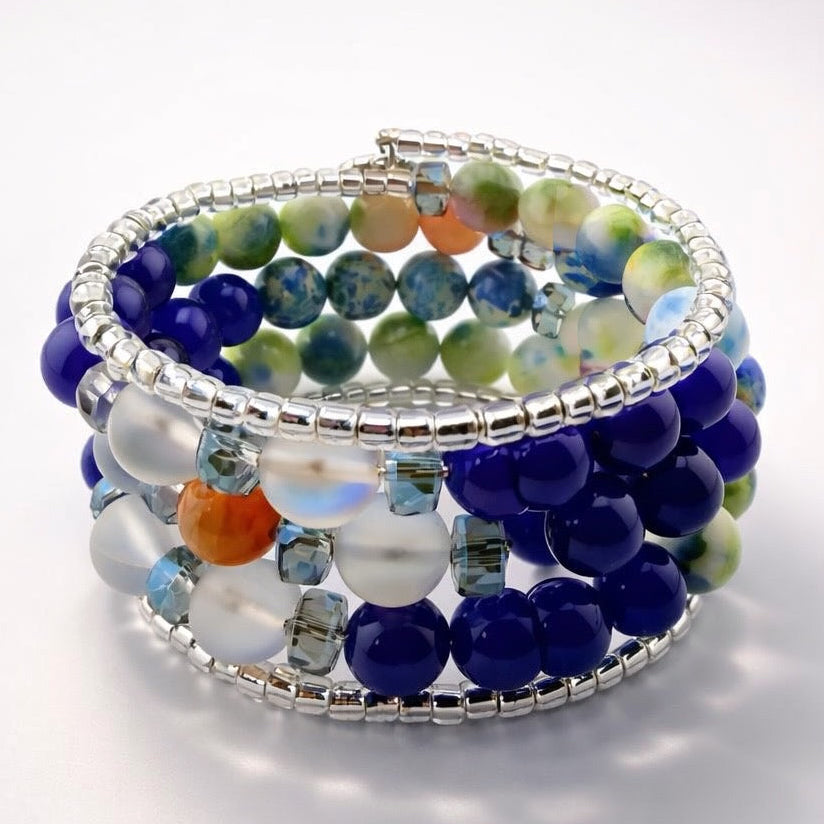Ocean Harmony Memory Wire Bracelet