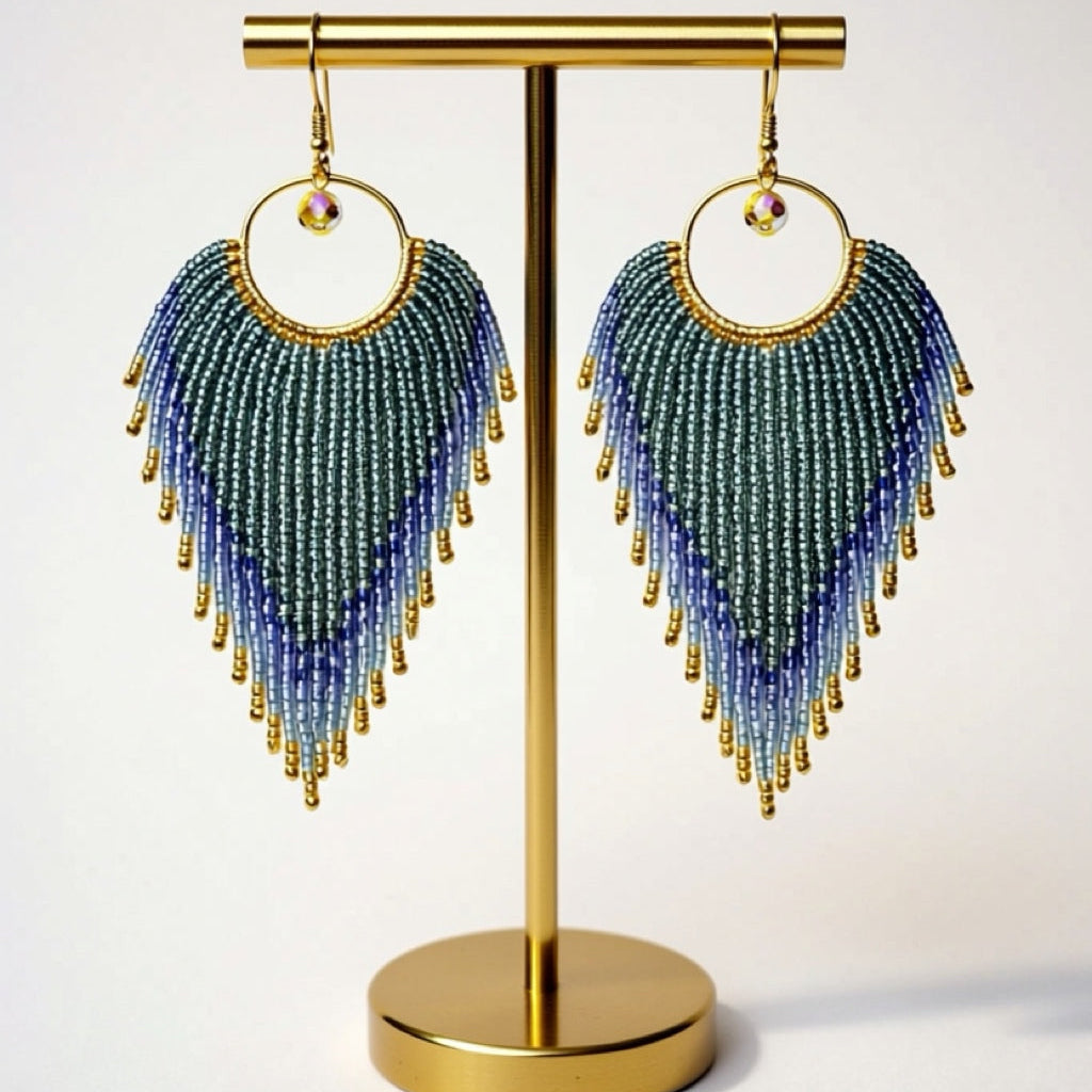 Ocean Whisper Fringe Earrings