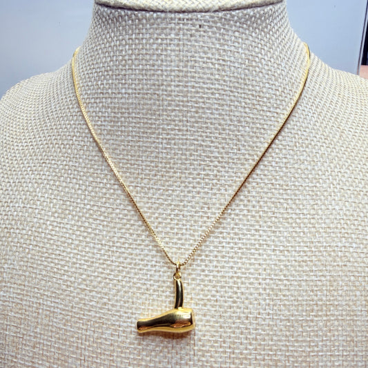 18K Gold-Filled Hair Dryer Necklace – Hairstylist Gift