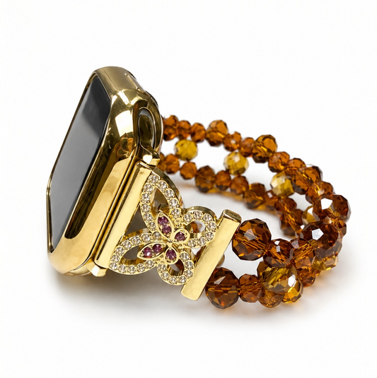 Butterfly Amber Crystal Apple Watch Bracelet