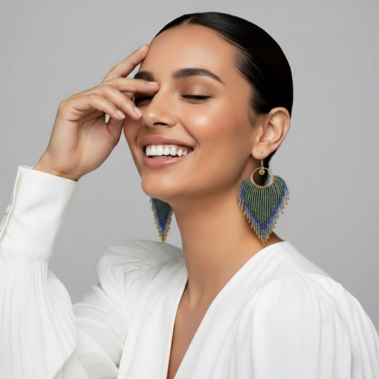 Ocean Whisper Fringe Earrings
