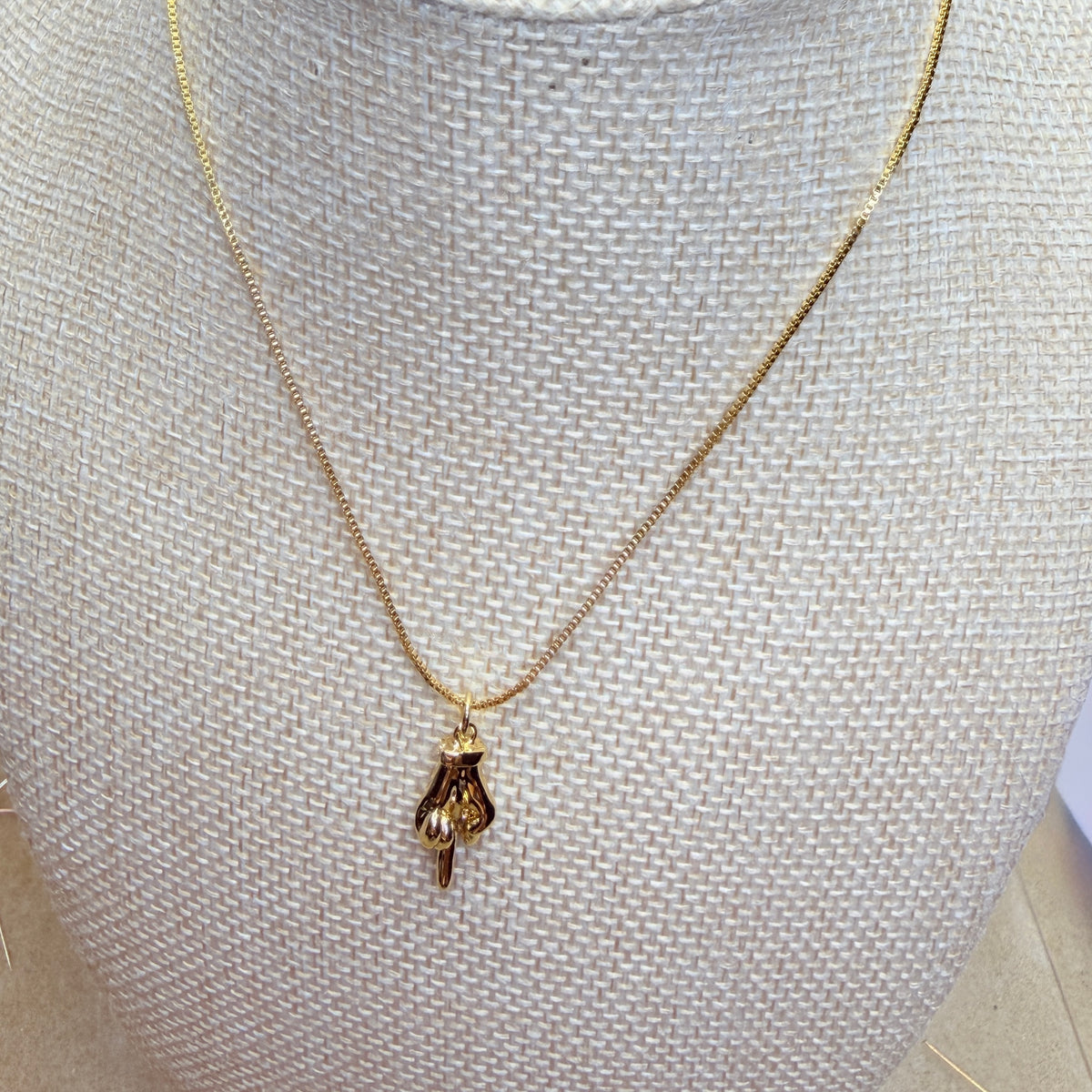18K Gold-Filled Middle Finger Necklace