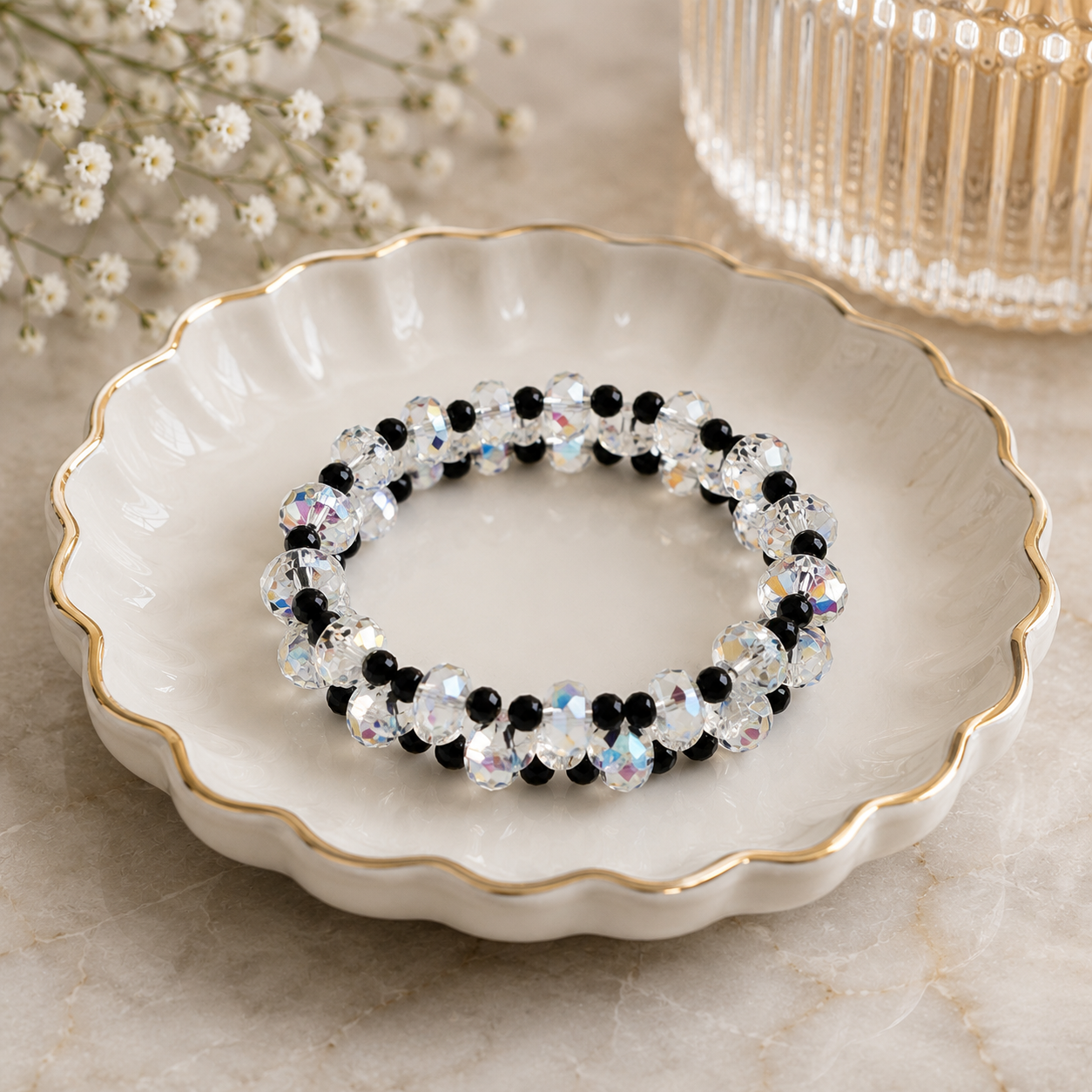 Moonlight Three-Tier Stretch Bracelet
