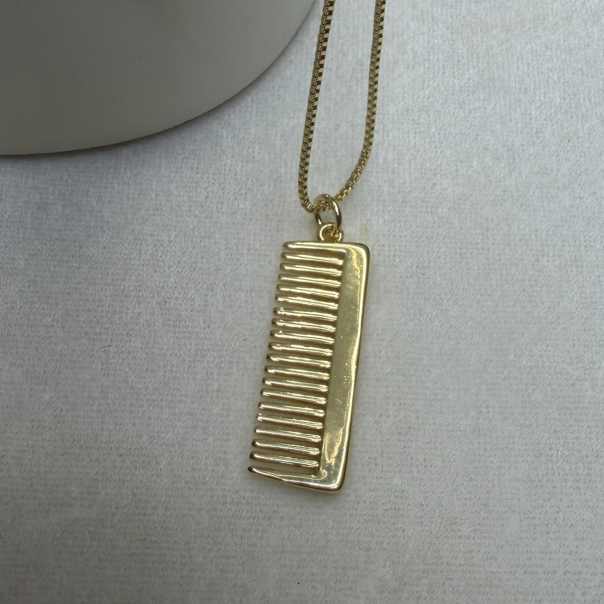 18K Gold-Filled Comb Pendant Necklace – Hairstylist Gift