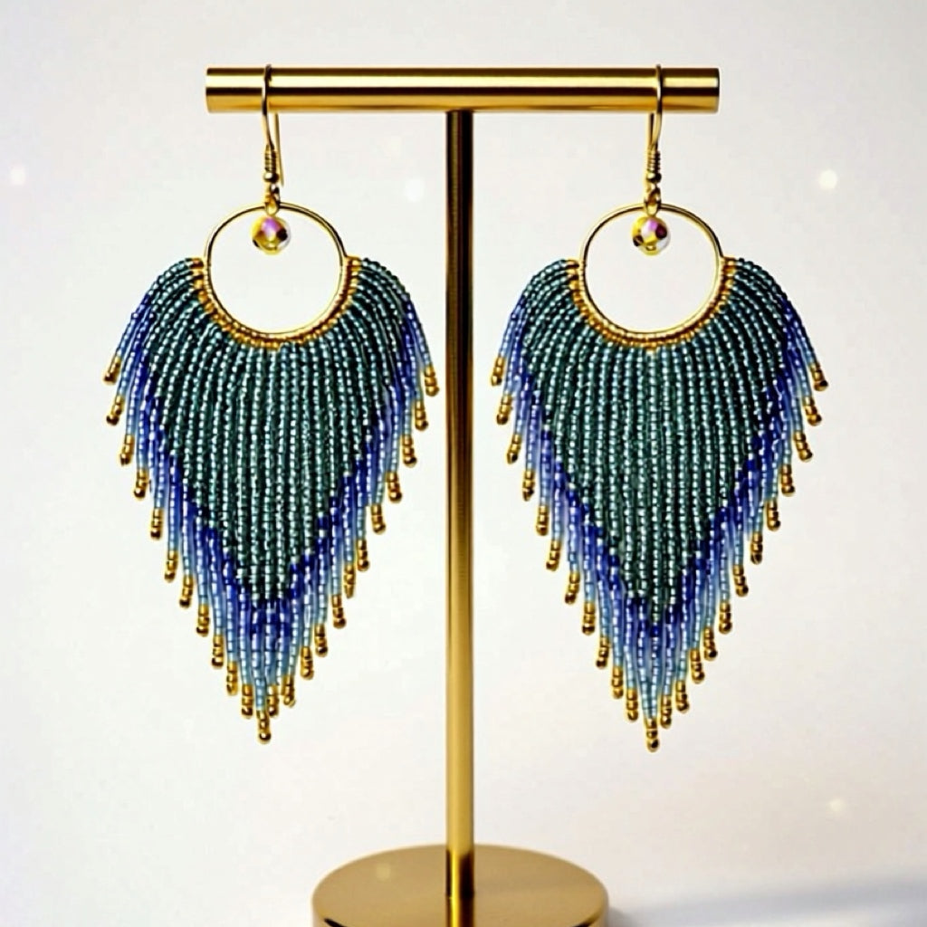 Ocean Whisper Fringe Earrings