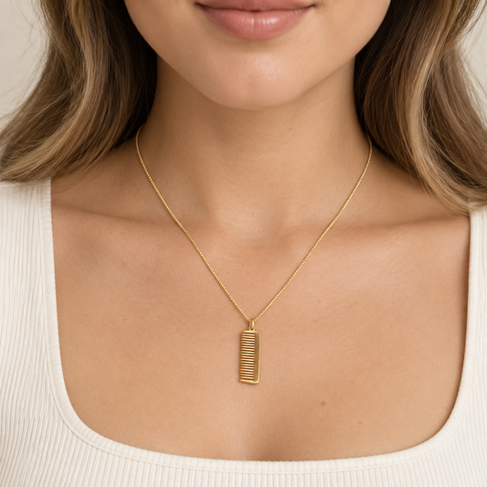 18K Gold-Filled Comb Pendant Necklace – Hairstylist Gift