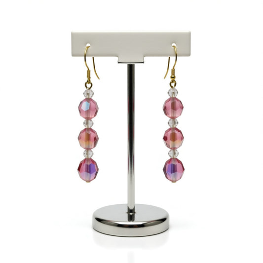 ✨ Swarovski Rose AB Crystal Earrings ✨