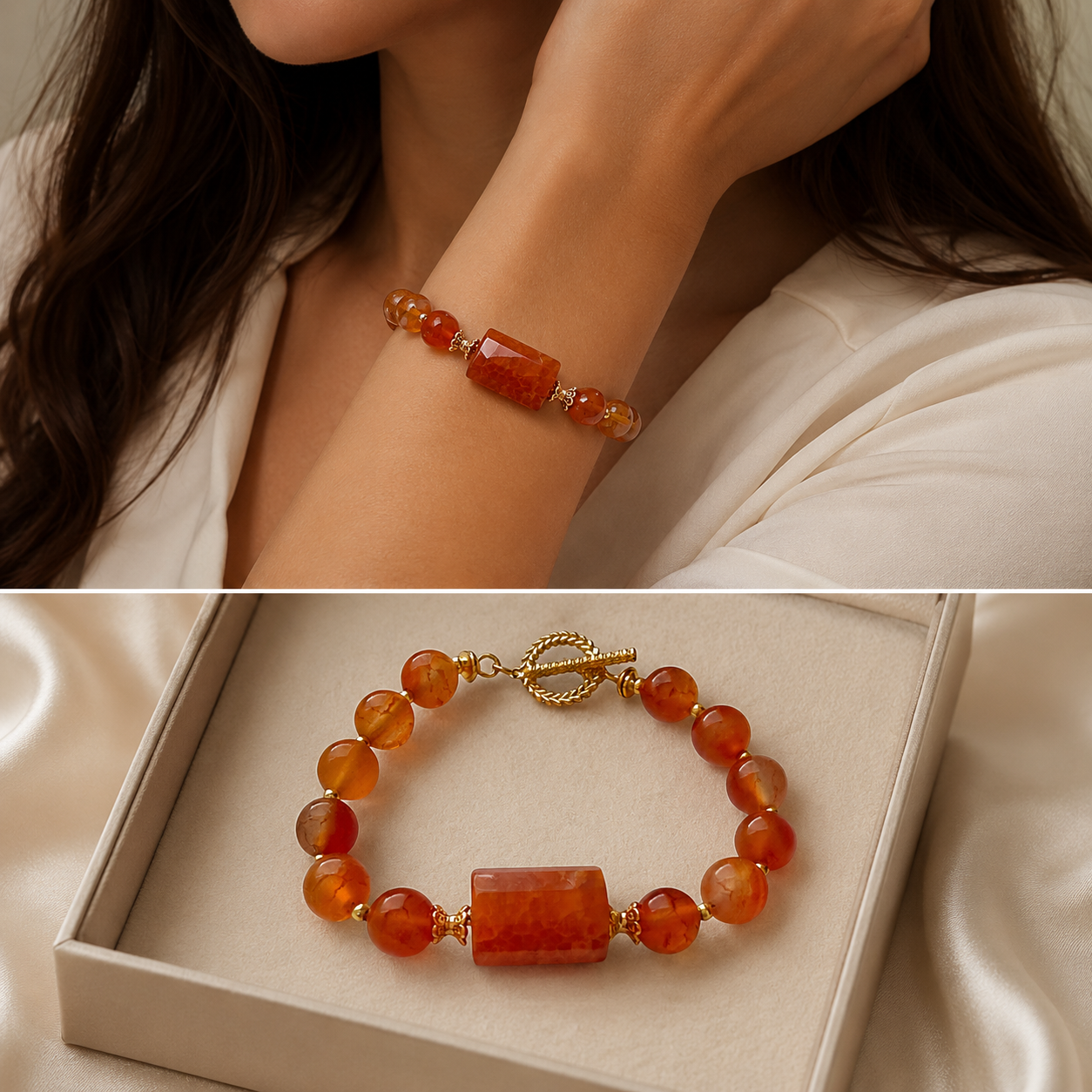 Inner Flame Carnelian Bracelet