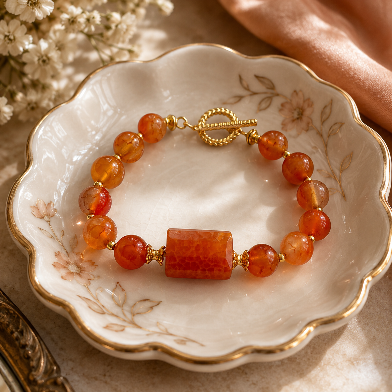 Inner Flame Carnelian Bracelet