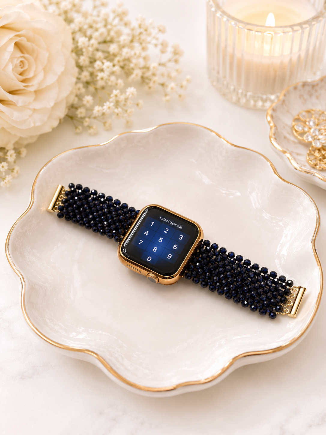 Blue Sandstone Luxury Apple Watch Band