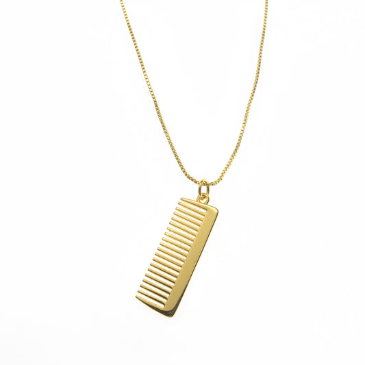 18K Gold-Filled Comb Pendant Necklace – Hairstylist Gift