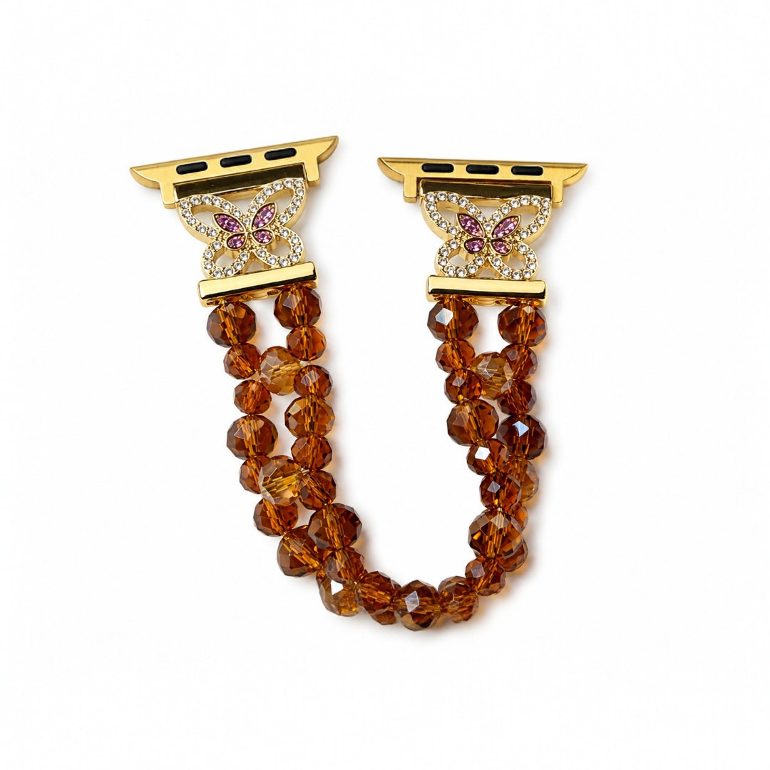 Butterfly Amber Crystal Apple Watch Bracelet