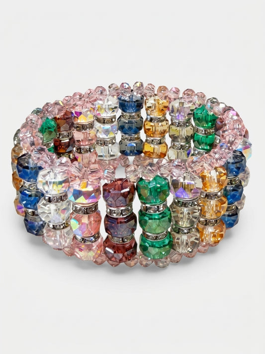 ✨ Rainbow Radiance AB Crystal Statement Bracelet