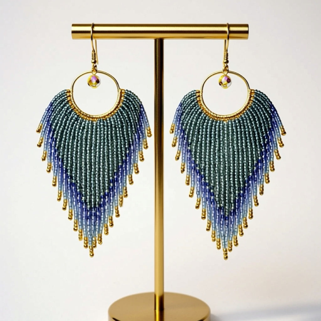 Ocean Whisper Fringe Earrings
