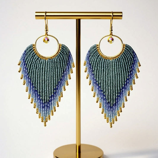 Ocean Whisper Fringe Earrings