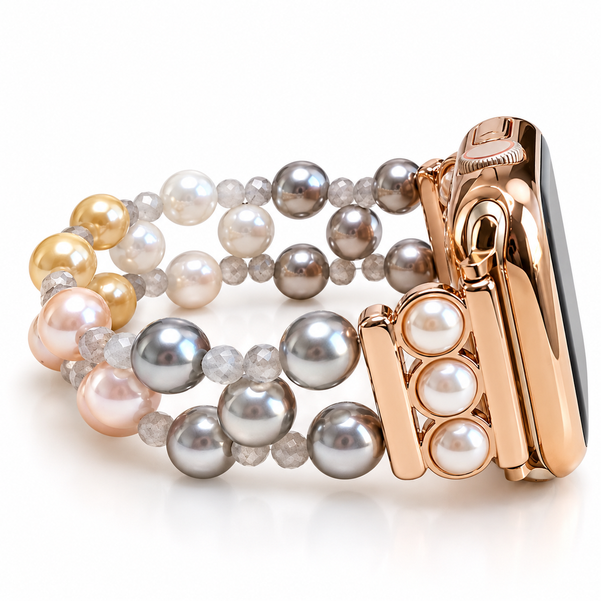 Multicolor Natural Shell Pearl Apple Watch Band