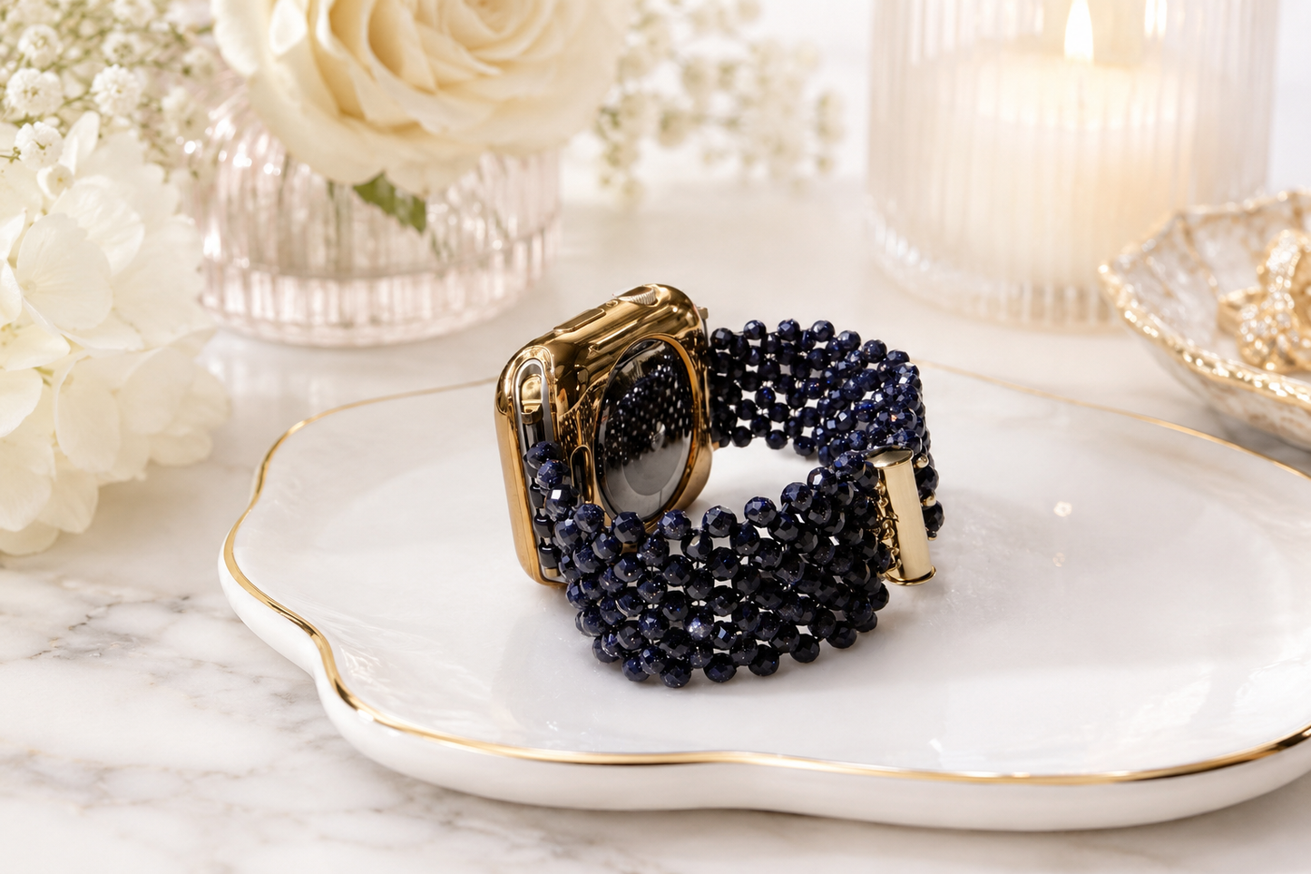 Blue Sandstone Luxury Apple Watch Band