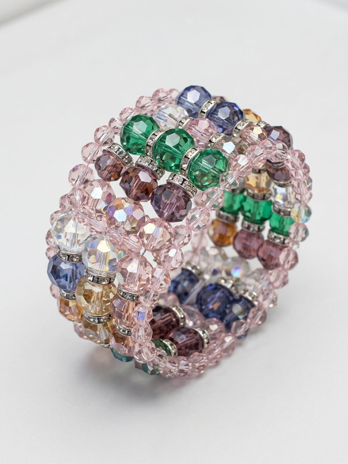 ✨ Rainbow Radiance AB Crystal Statement Bracelet