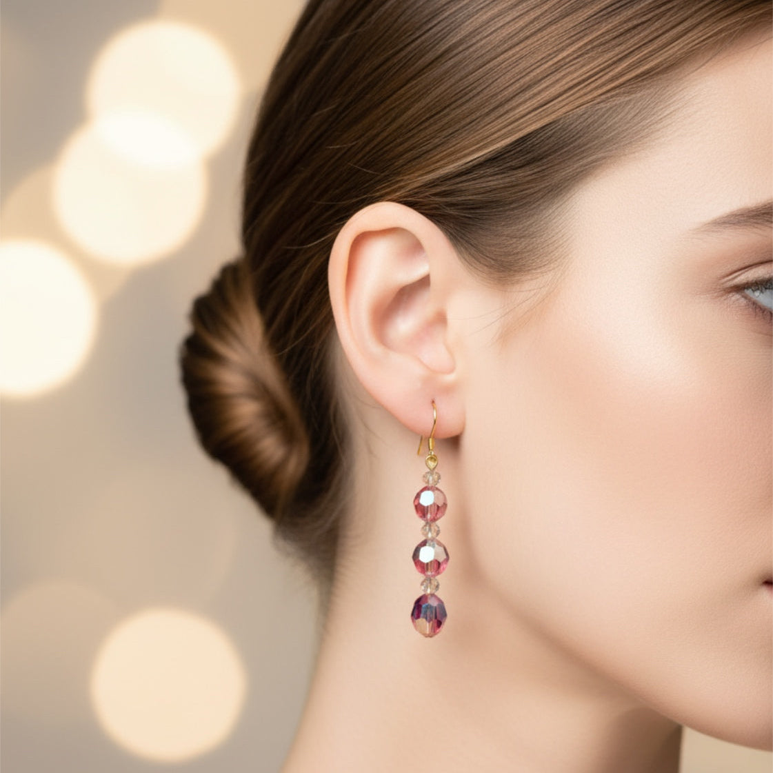 ✨ Swarovski Rose AB Crystal Earrings ✨