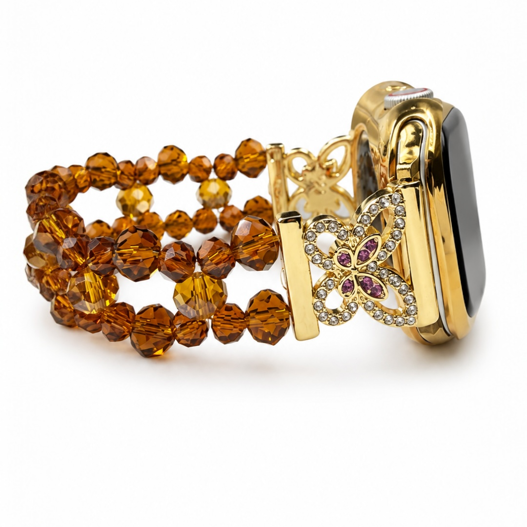 Butterfly Amber Crystal Apple Watch Bracelet