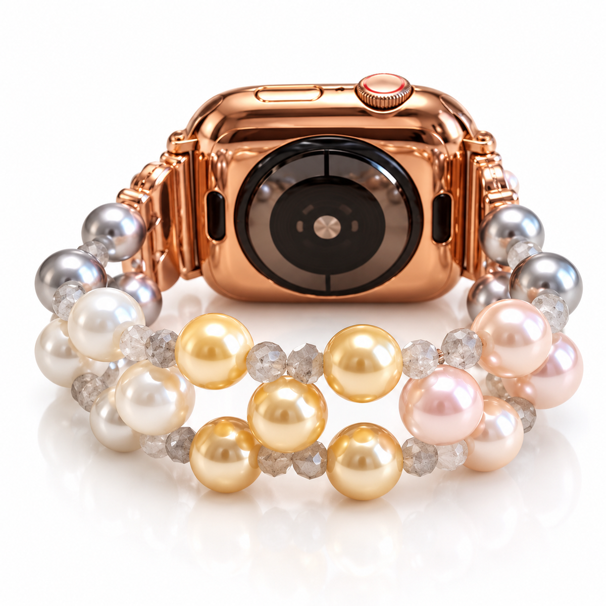 Multicolor Natural Shell Pearl Apple Watch Band