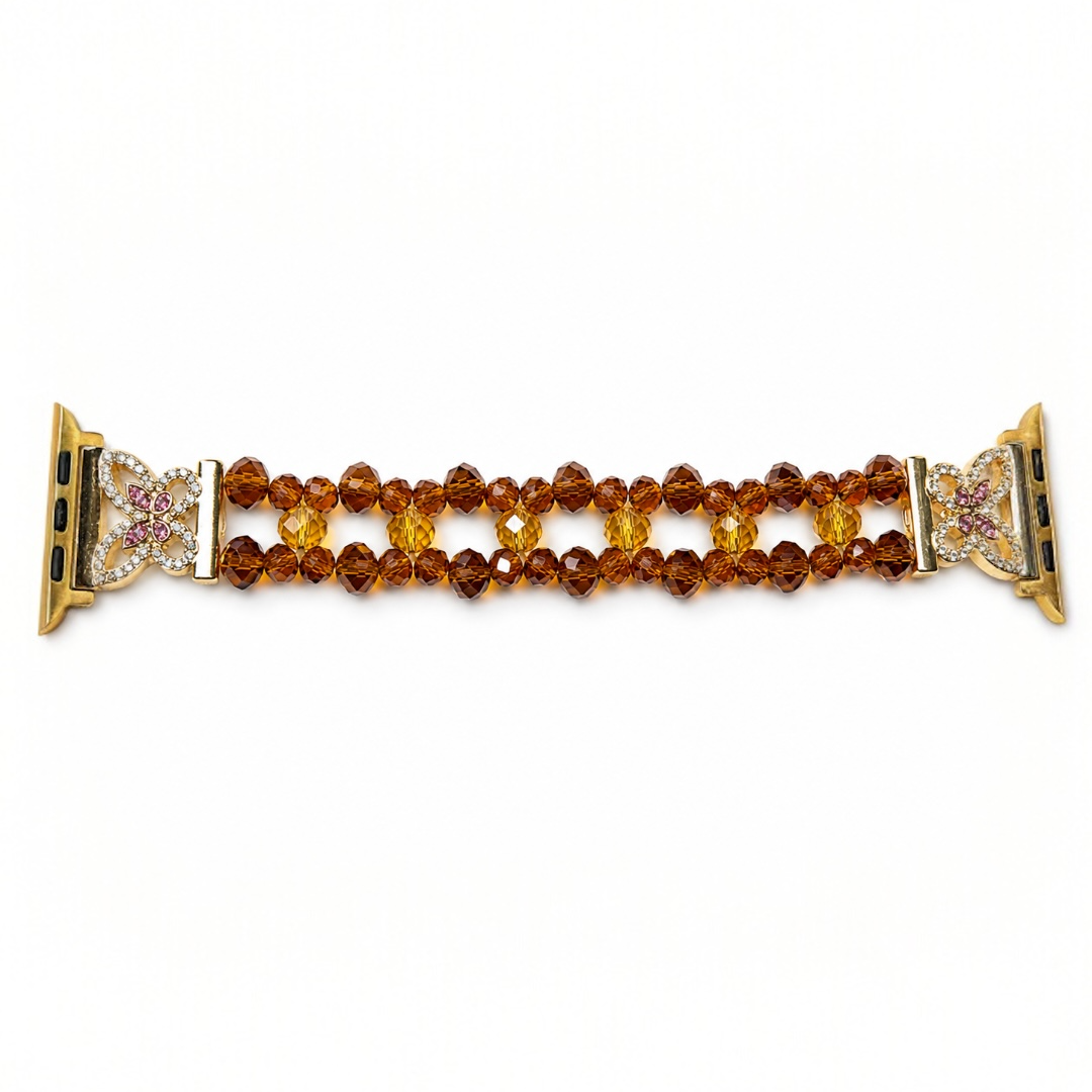 Butterfly Amber Crystal Apple Watch Bracelet