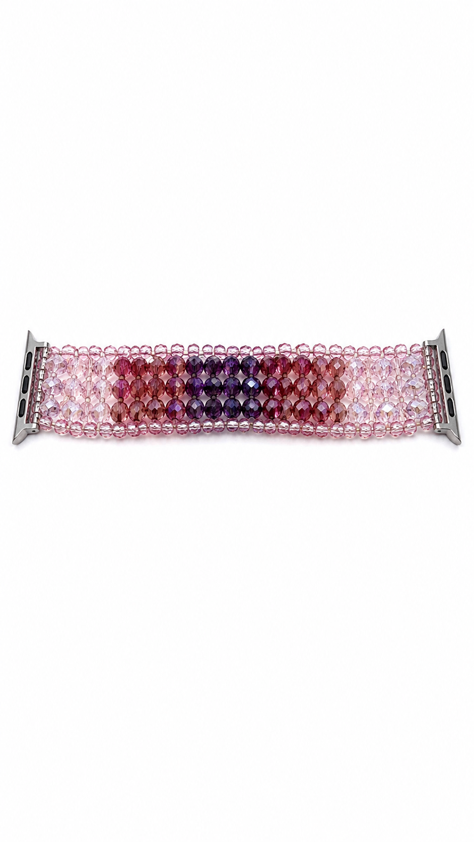 Pink & Purple Crystal Beaded Smartwatch Band