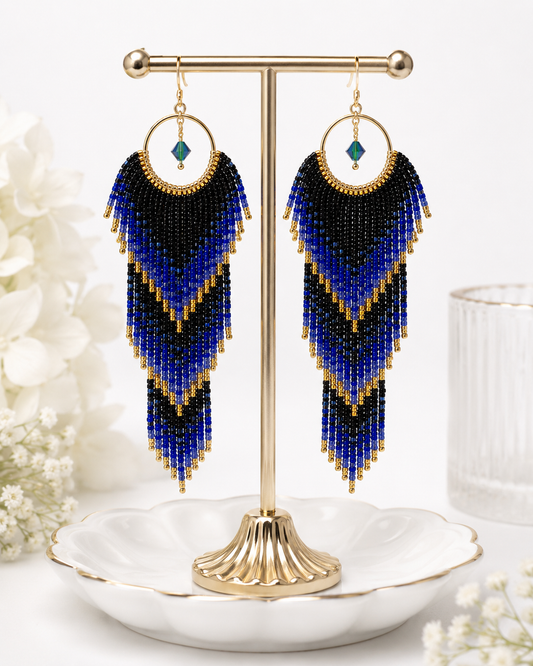 Midnight Royale Cascade Earrings