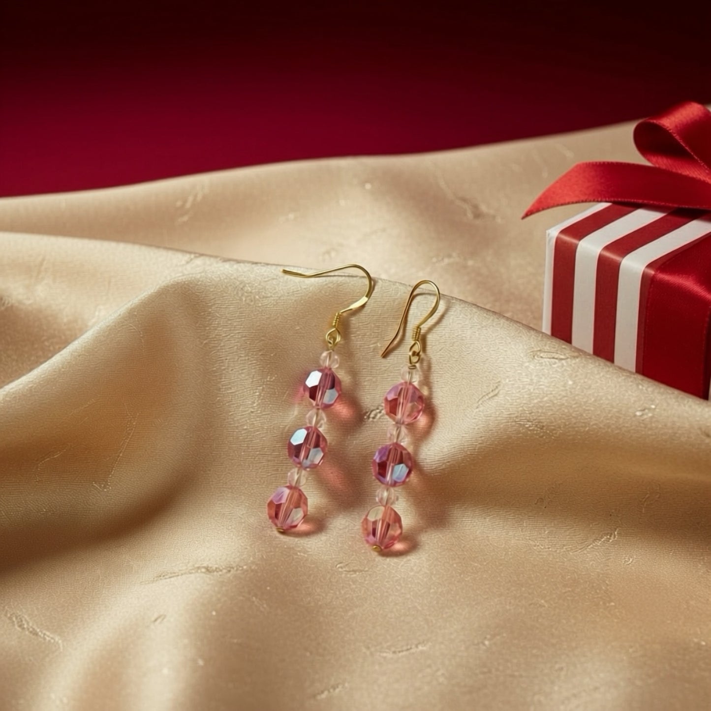 ✨ Swarovski Rose AB Crystal Earrings ✨