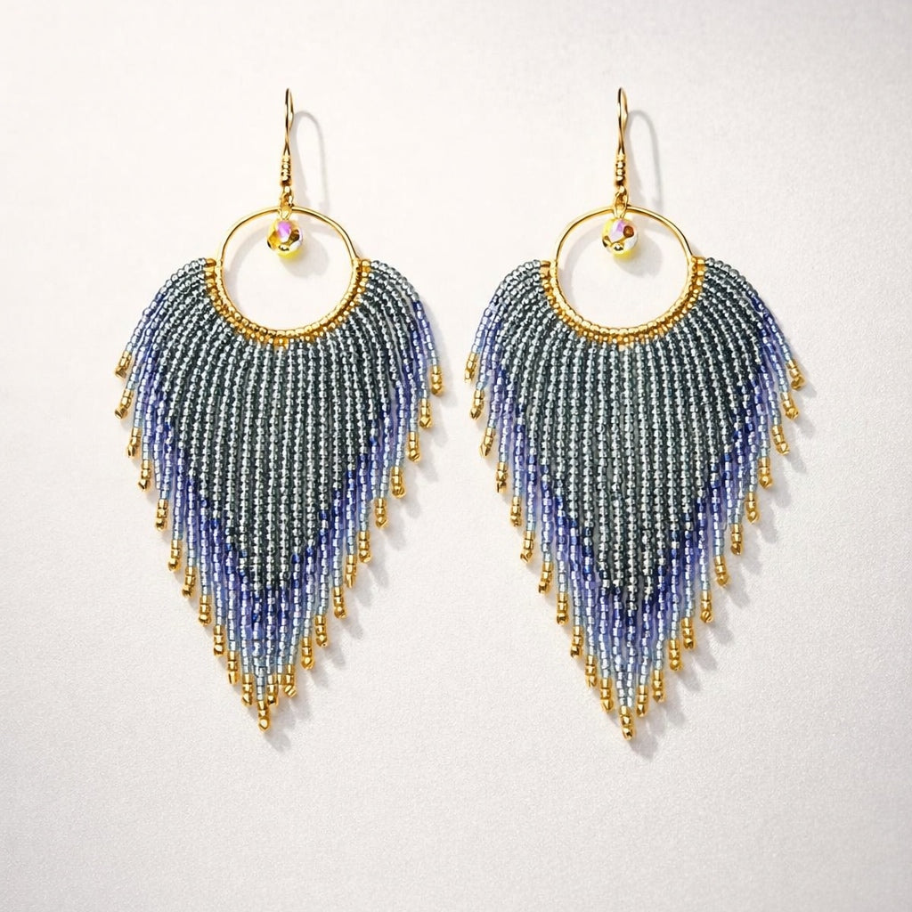 Ocean Whisper Fringe Earrings