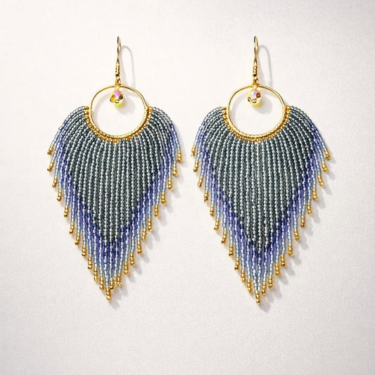 Ocean Whisper Fringe Earrings