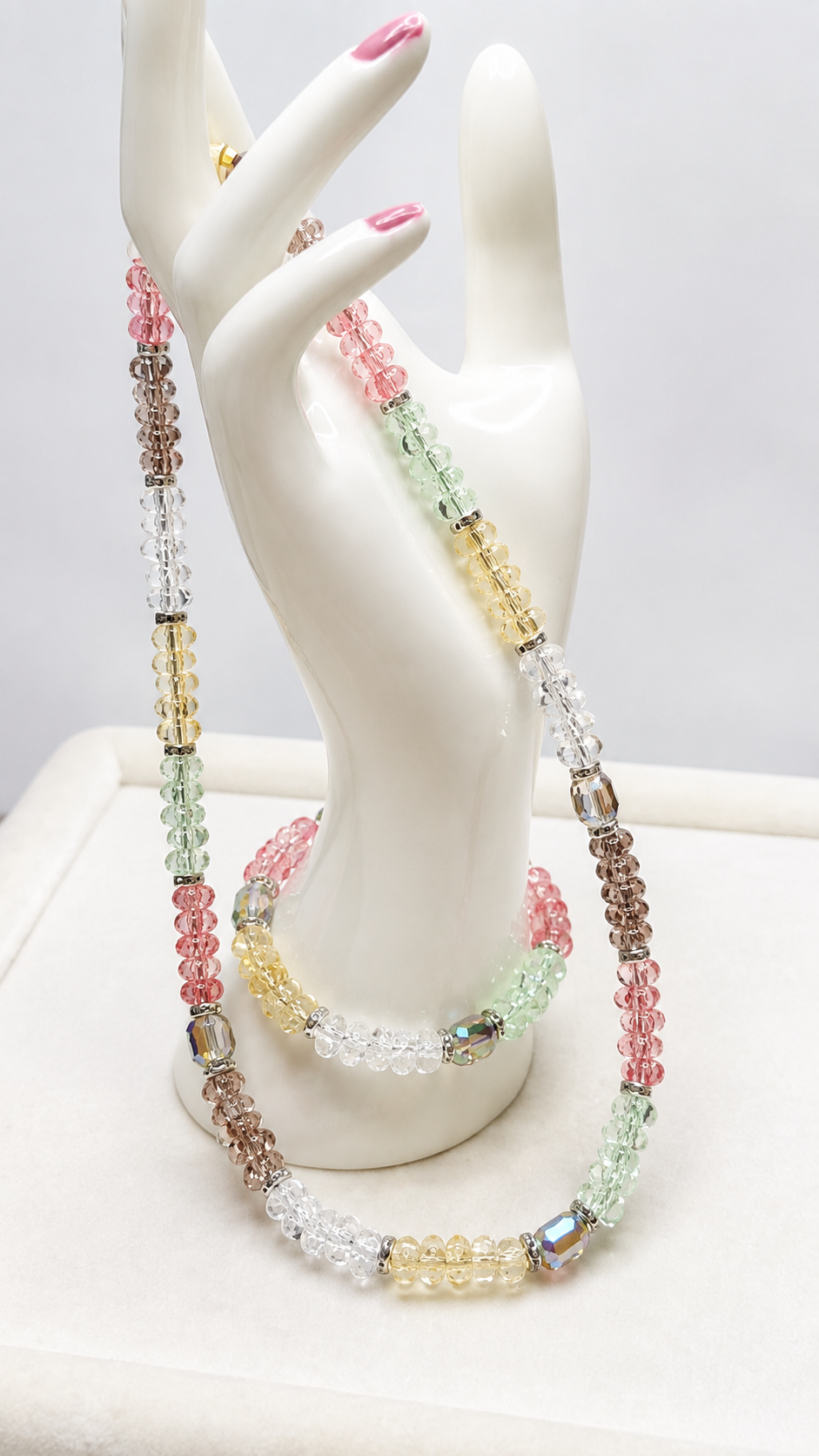 Pastel Crystal Elegance Jewelry Set