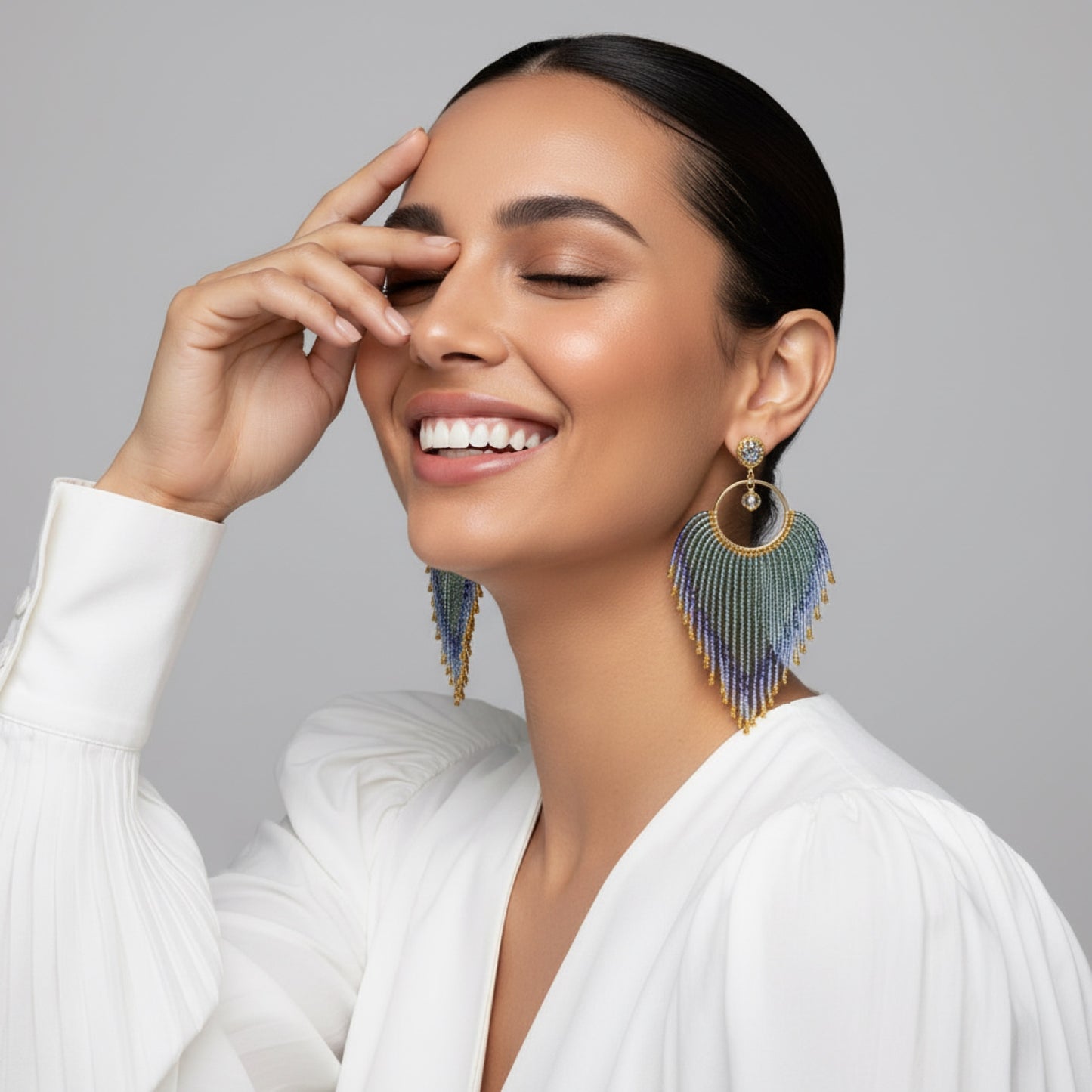 Ocean Whisper Fringe Earrings
