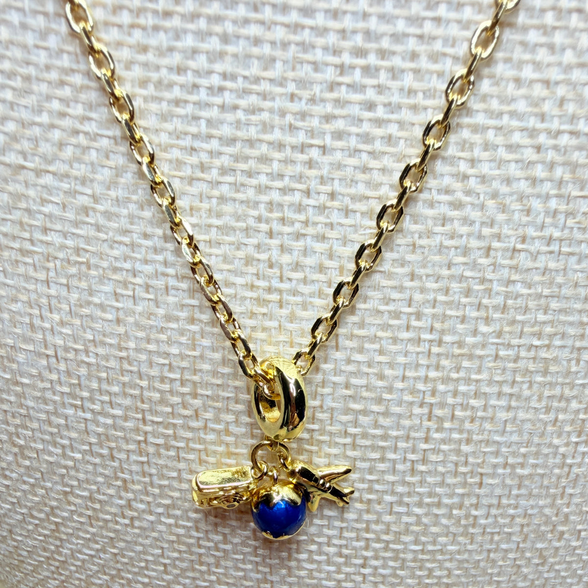 Wanderlust 18K Gold-Filled Travel Charm Necklace