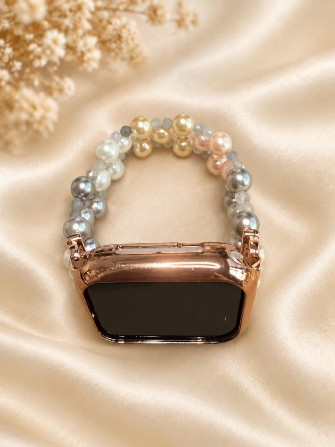 Multicolor Natural Shell Pearl Apple Watch Band