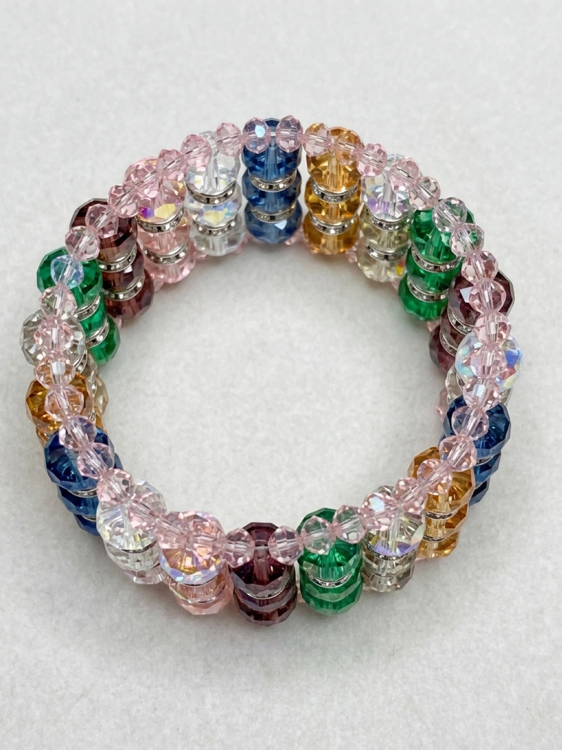 ✨ Rainbow Radiance AB Crystal Statement Bracelet