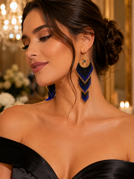 Midnight Royale Cascade Earrings