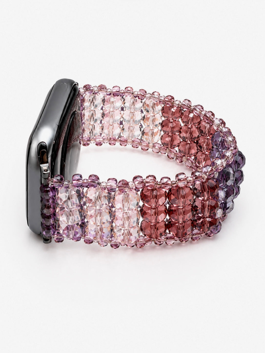 Pink & Purple Crystal Beaded Smartwatch Band