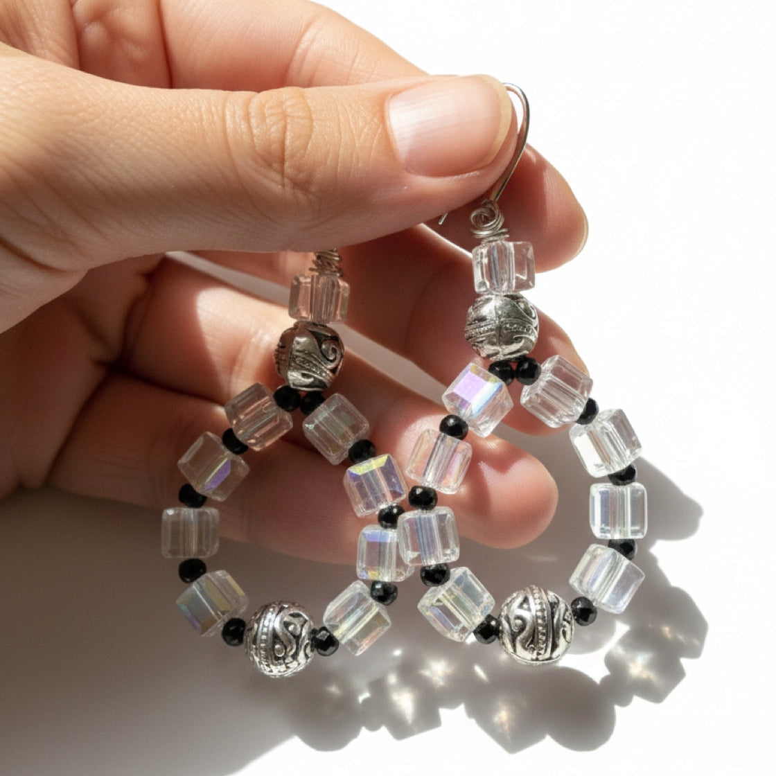 Aurora Crystal Teardrop Earrings