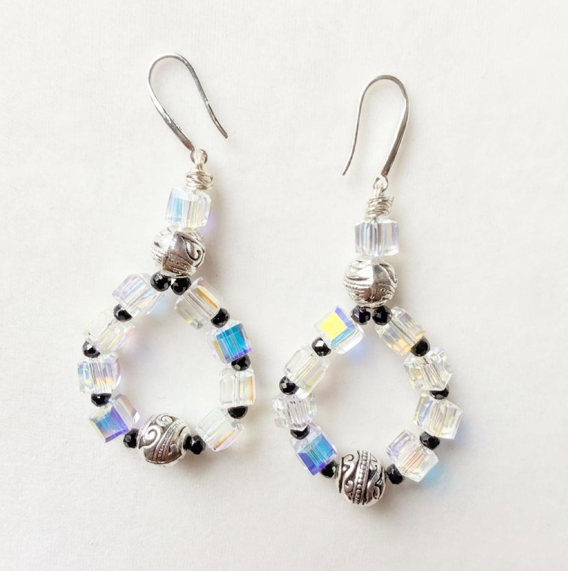 Aurora Crystal Teardrop Earrings