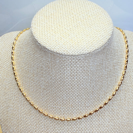 Golden Glow 18K Gold-Filled Oval Bead Necklace