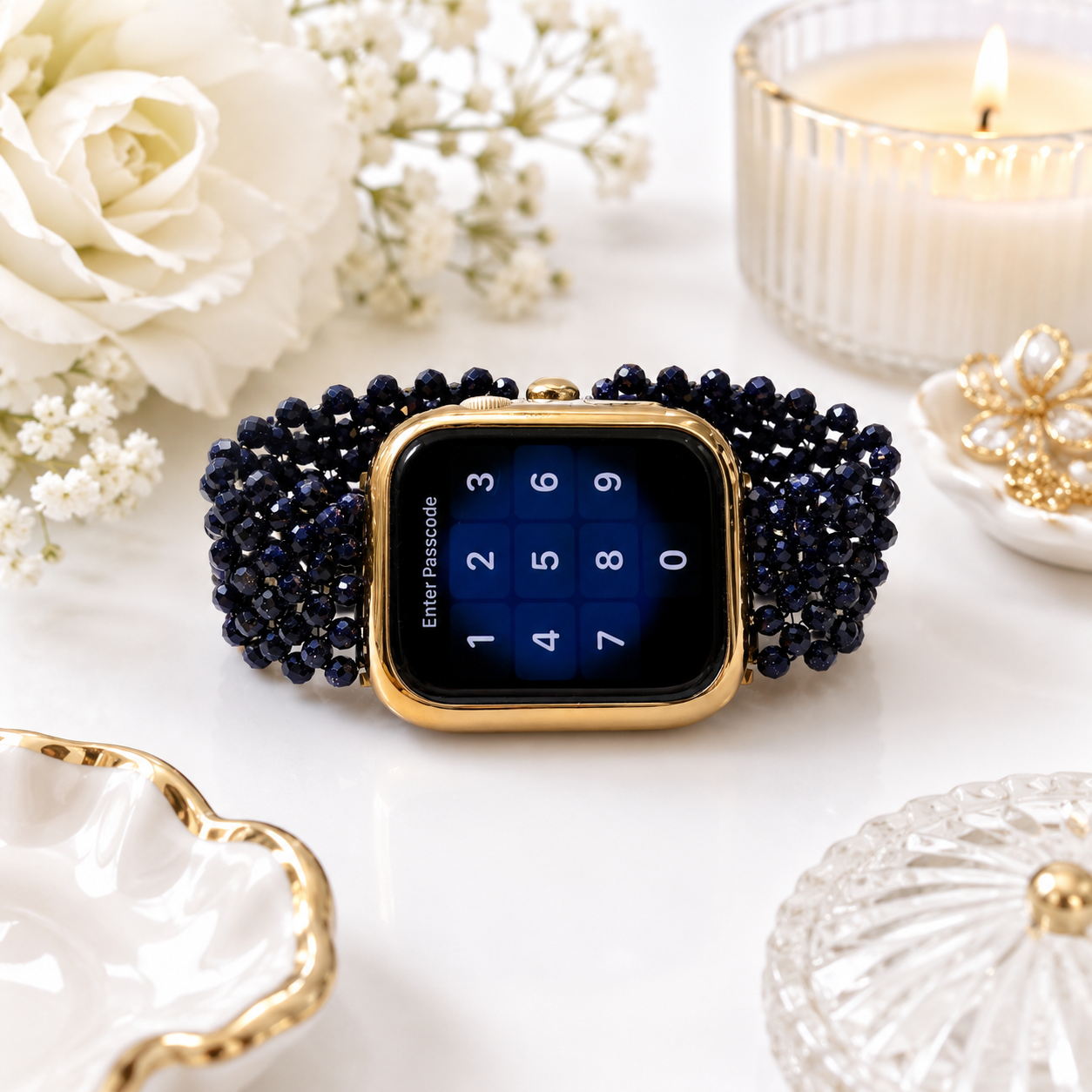 Blue Sandstone Luxury Apple Watch Band