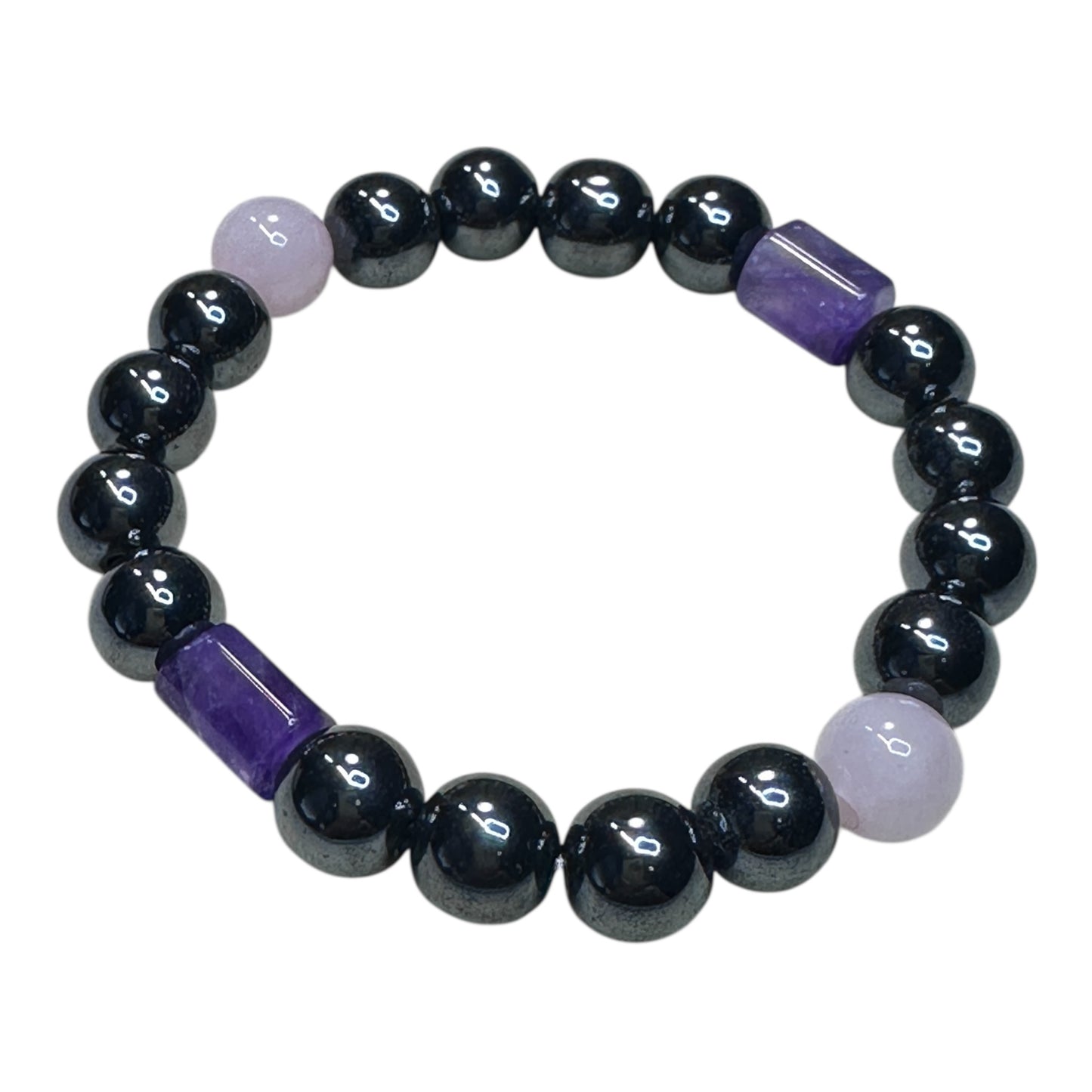 Sacred Shield – Hematite, Rose Quartz & Amethyst Protection Bracelet