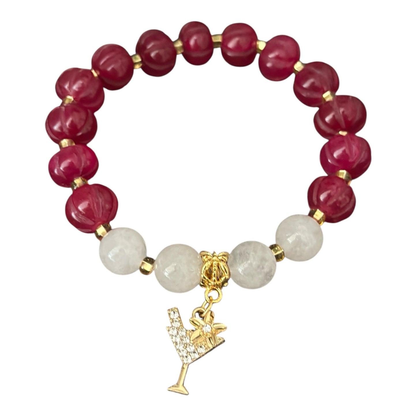 Tropical Glow Martini Charm Bracelet