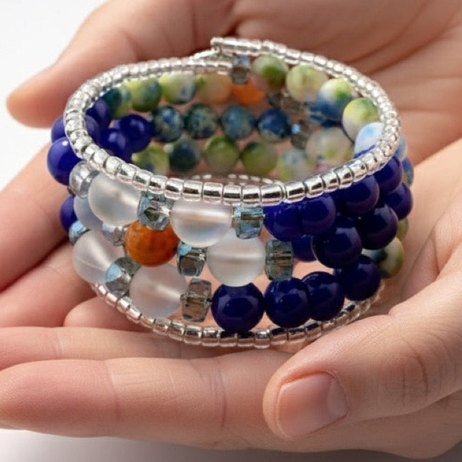 Ocean Harmony Memory Wire Bracelet
