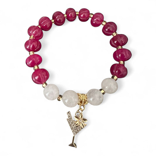 Tropical Glow Martini Charm Bracelet